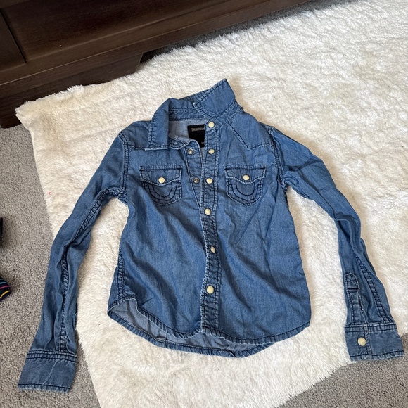 Girls size 5 True Religion Jean shirt - Picture 1 of 2